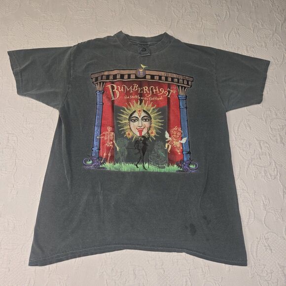 authentic pigment Other - Vintage Bumbershoot 1999 Seattle Arts Festival Shirt Gray Crew Neck Late 90s